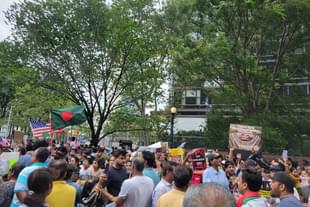 Protests at UN HQ against attacks on Bangladeshi Hindus